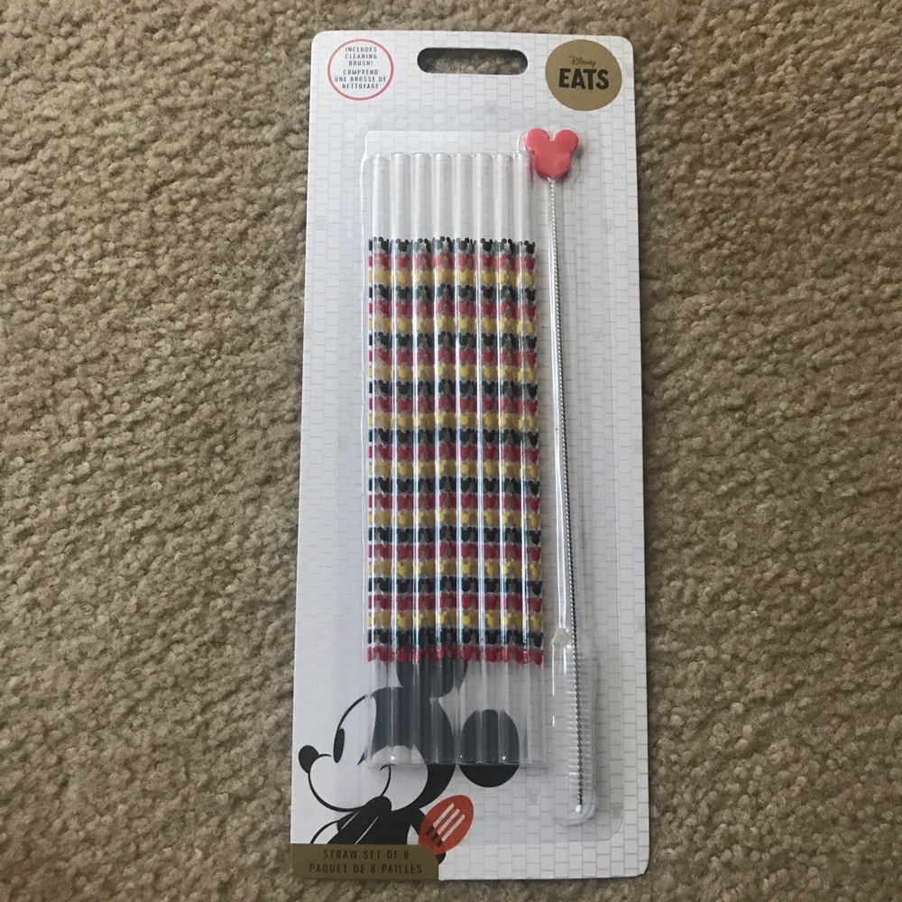 Mickey Mouse Reusable Straw Set